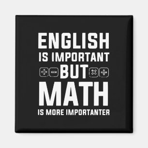 英語は重要だが数学は重要だ マグネット
