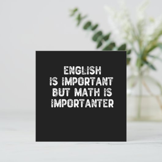 英語は重要だが数学は重要だ – 数学 招待状 (スタンド正面)