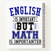 英語は重要だが数学は重要な点である ノートブック (裏面)