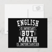 英語は重要だが数学は重要な点である ポストカード (正面/裏面)