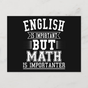 英語は重要だが数学は重要な点である ポストカード