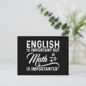 英語は重要だが数学は重要な点である ポストカード (スタンド正面)