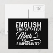 英語は重要だが数学は重要な点である ポストカード (正面/裏面)