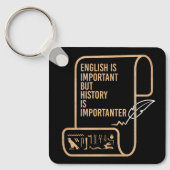英語は重要だが歴史は重要だ キーホルダー (正面)