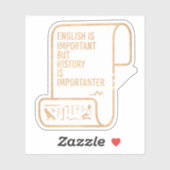 英語は重要だが歴史は重要だ シール (シート)