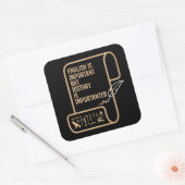 英語は重要だが歴史は重要だ スクエアシール (封筒)