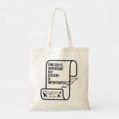 英語は重要だが歴史は重要だ トートバッグ (正面)