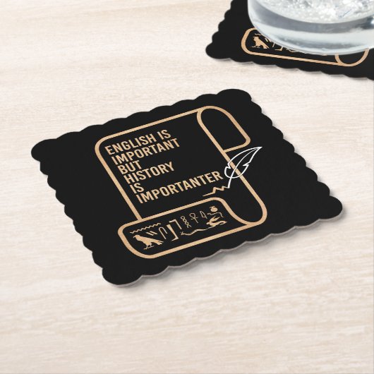英語は重要だが歴史は重要だ ペーパーコースター (アングル)