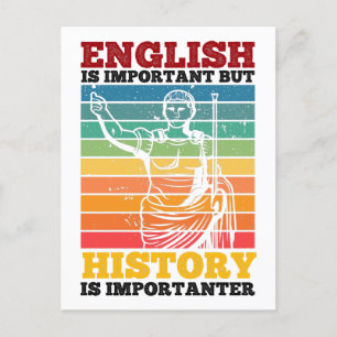 英語は重要だが歴史は重要だ ポストカード