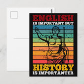 英語は重要だが歴史は重要だ ポストカード (正面/裏面)