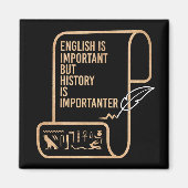英語は重要だが歴史は重要だ マグネット (正面)