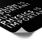 英語は重要だが物理学は重要だ ポスター (角)