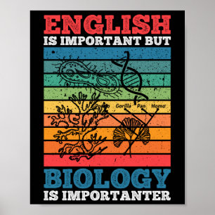 英語は重要だが生物学は重要だ ポスター