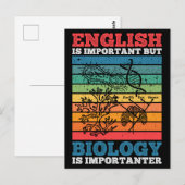 英語は重要だが生物学は重要だ ポストカード (正面/裏面)
