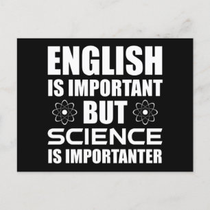 英語は重要だが科学は重要だ ポストカード