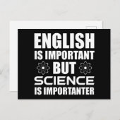 英語は重要だが科学は重要だ ポストカード (正面/裏面)