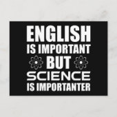英語は重要だが科学は重要だ ポストカード (正面)