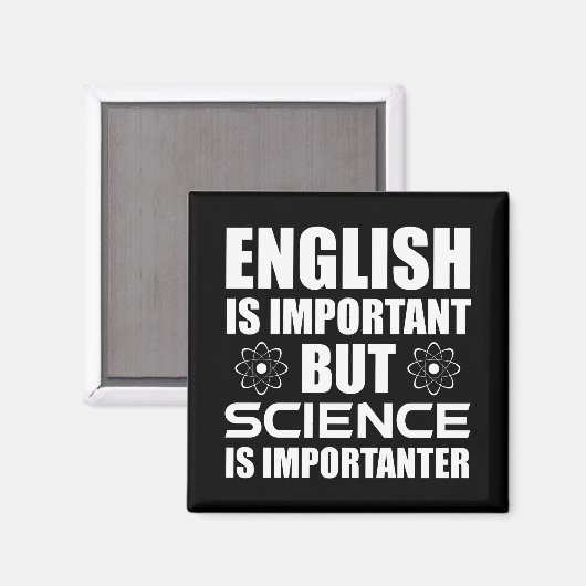 英語は重要だが科学は重要だ マグネット (正面/裏面)
