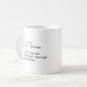 英語は難しい言語 Funny Grammar コーヒーマグカップ (正面左)