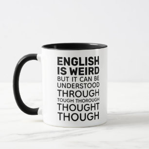 英語は風変わり文法おもしろいの違い マグカップ