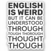 英語は風変わりGrammar Contour Cut シール (正面)