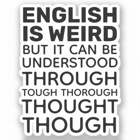 英語は風変わりGrammar Contour Cut シール (正面)