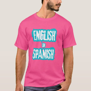 英語またはスペインのミームおもしろいのジョーククール Tシャツ