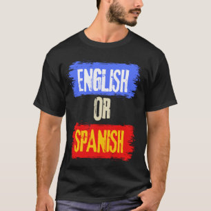 英語またはスペインのミームおもしろいのジョーククール Tシャツ