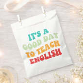 英語を教えるのに良い日です I フェイバーバッグ (クリップ留めされた状態)