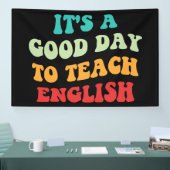 英語を教えるのに良い日です I 横断幕 (トレードショー)