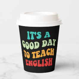 英語を教えるのに良い日です I 紙コップ