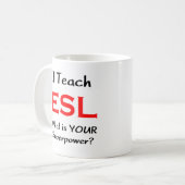 英語を教える コーヒーマグカップ (正面左)
