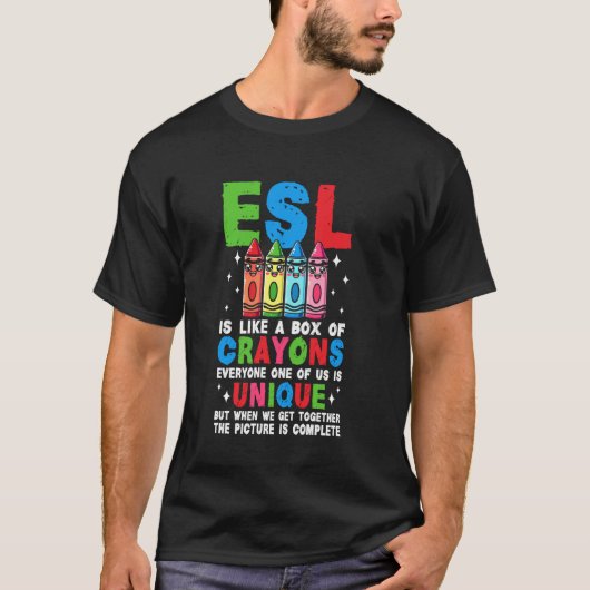 英語を第二言語として教えるESL教師 Tシャツ (正面)