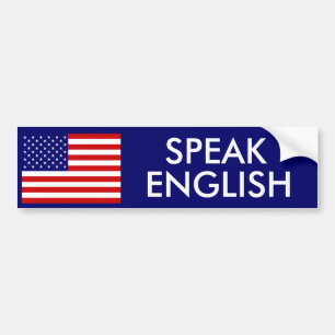 英語を話して下さい バンパーステッカー