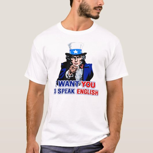 英語を話して下さい Tシャツ (正面)