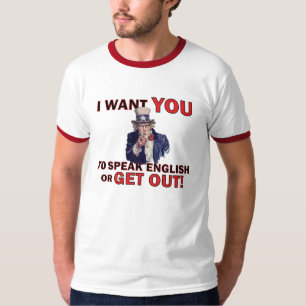 英語を話して下さい Tシャツ