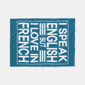 英語を話すけどフランス語で愛を語る 面白い名言 フリースブランケット (正面(横))