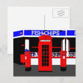 英語アイコンのはがき ポストカード (正面/裏面)