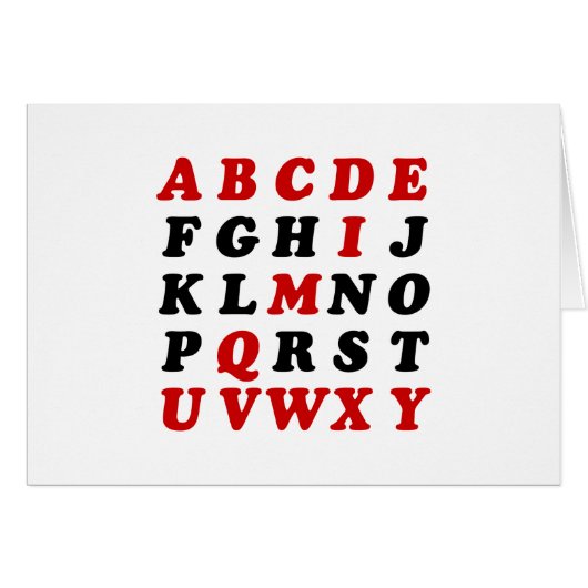 英語アルファベットカード (正面横)