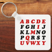 英語アルファベット キーホルダー (正面)
