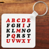 英語アルファベット キーホルダー (裏面)