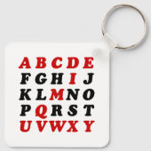英語アルファベット キーホルダー (裏面)