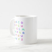 英語アルファベット コーヒーマグカップ (正面左)