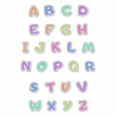 英語アルファベット シール (正面)