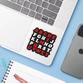 英語アルファベット シール (ノートパソコンとiPhone)