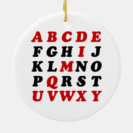 英語アルファベット セラミックオーナメント (裏面)