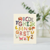 英語アルファベット ポストカード (スタンド正面)