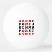 英語アルファベット 卓球ボール (裏面)
