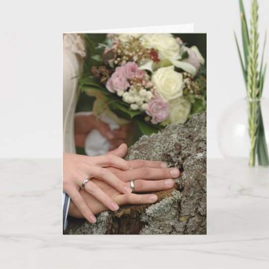 英語ウェールズ語、バイリンガルウェディングデイカード カード (正面)