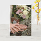 英語ウェールズ語、バイリンガルウェディングデイカード カード (黄色い花)